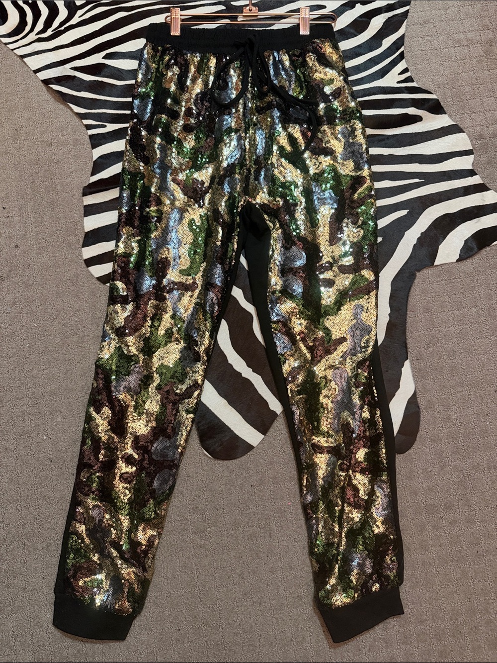 Sequin Camo Joggers